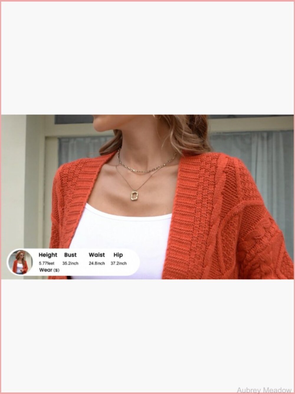 Oversized Open Front Cable Knit Chunky Cardigan Sweater Coat - Picture 7 of 7